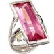 Sterling Silber Ring mit rosa Zirkonia