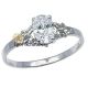 Elegante Ring mit Zirkonia Steine, rhodinierte 925-er Sterling Silber