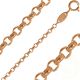 Feine Ankerkette, russisches Gold 585, Rotgold Damen Halskette, ca. 1 mm Breit