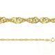 Singapur Kette, Hohle Halskette, 2,5 mm. 585-er Gelbgold