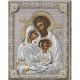 Ikone Heilige Familie, Silber, 16x20 cm