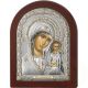 Die kasanische Ikone der Mutter Gottes, Silber, 7,5x11 cm