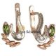 Gold 585 Ohrringe mit grünem Granat und Zirkonia